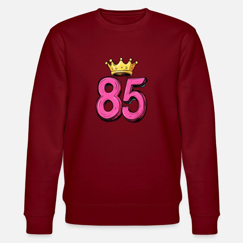Couronne à 85 chiffres - Sweat bio CHANGER Stanley/Stella Unisexe - bordeaux