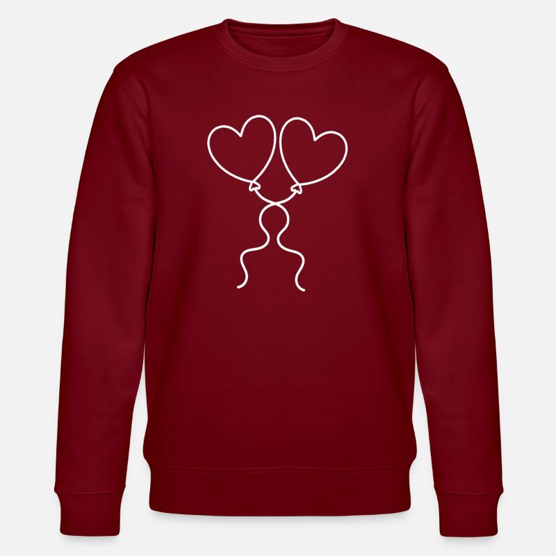 Saint-Valentin, Saint-Valentin, san valentin - Sweat bio CHANGER Stanley/Stella Unisexe - bordeaux