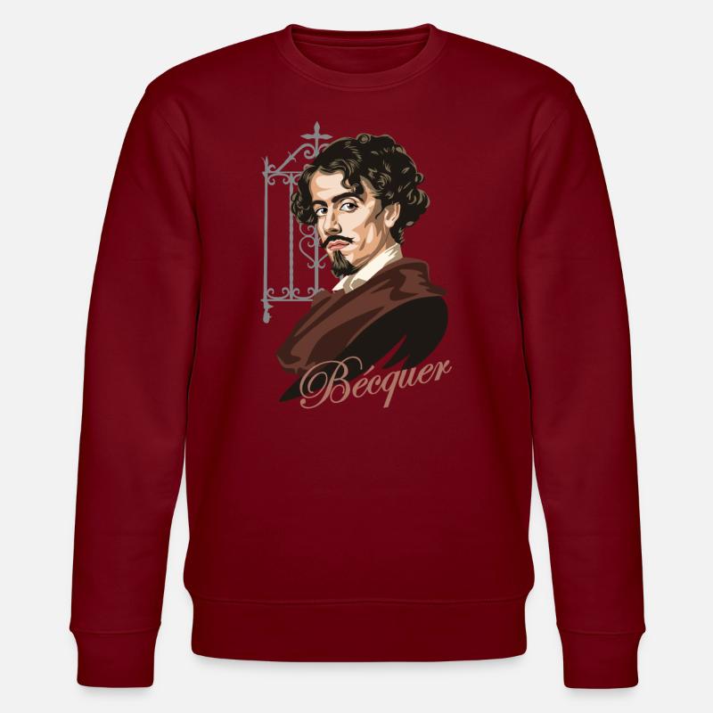 Gustavo Adolfo Bécquer - Sweat bio CHANGER Stanley/Stella Unisexe - bordeaux