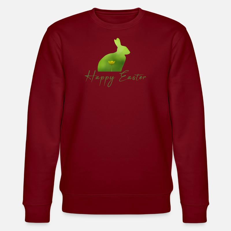 Joyeux lapin de Pâques - Sweat bio CHANGER Stanley/Stella Unisexe - bordeaux