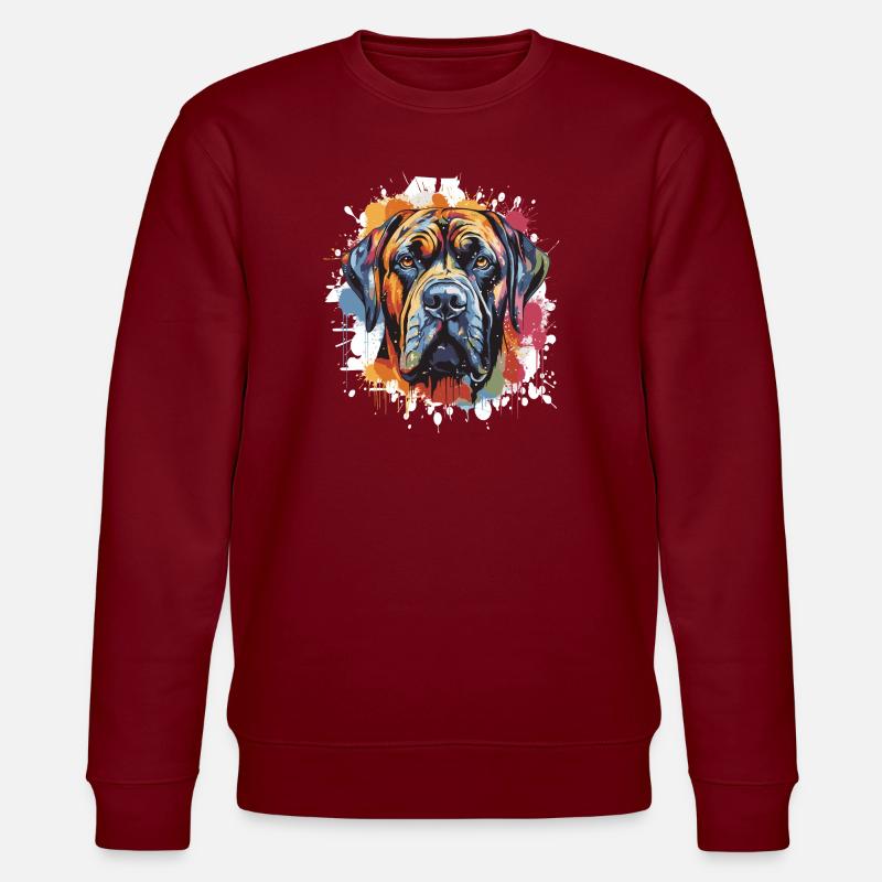 dog - Stanley/Stella Unisex Bio-Sweatshirt CHANGER  - Burgunderrot