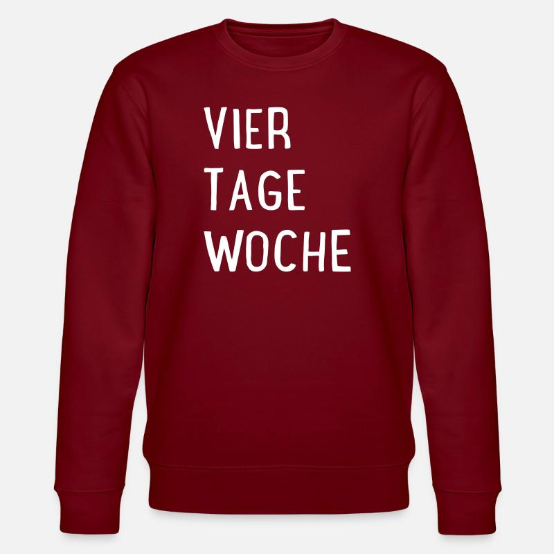 Quatre jours par semaine - Sweat bio CHANGER Stanley/Stella Unisexe - bordeaux