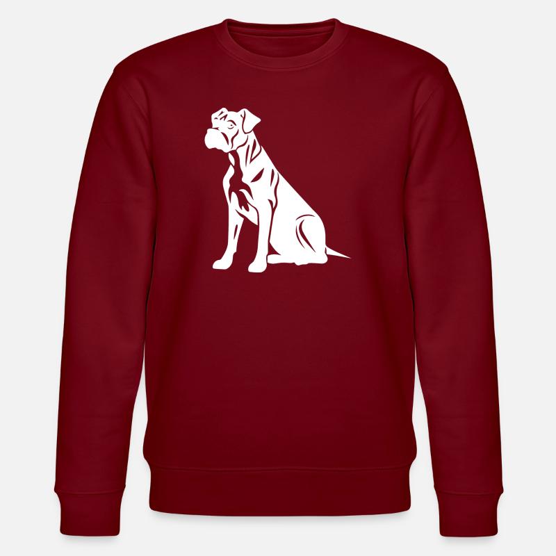 Silhouette de chien boxer - Sweat bio CHANGER Stanley/Stella Unisexe - bordeaux