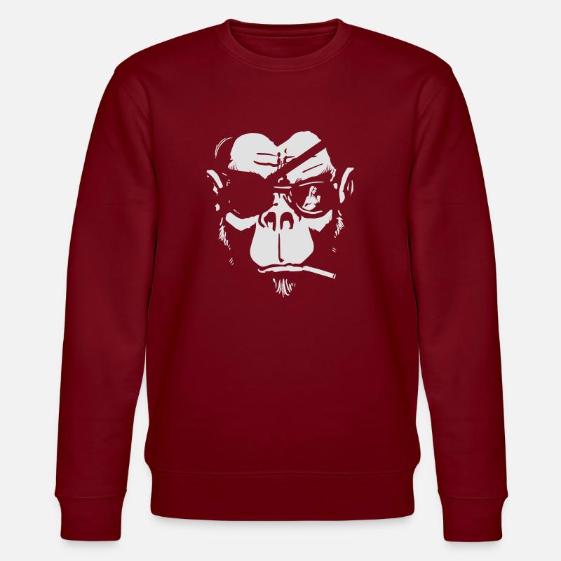 Monkey Mafia - Stanley/Stella Unisex Bio-Sweatshirt CHANGER  - Burgunderrot