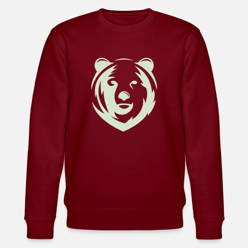 bär - Stanley/Stella Unisex Bio-Sweatshirt CHANGER  - Burgunderrot