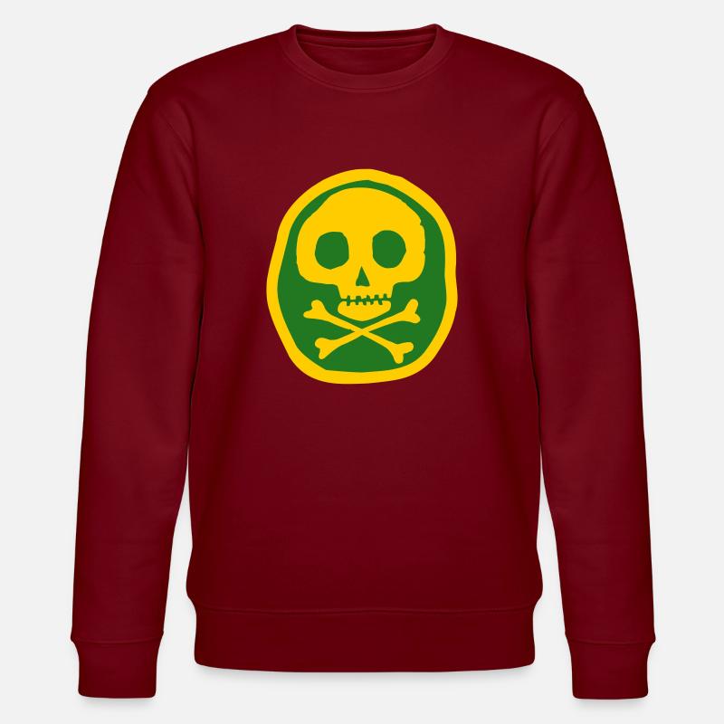 Crâne et os - Sweat bio CHANGER Stanley/Stella Unisexe - bordeaux