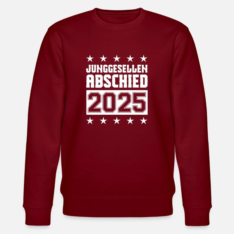 Junggesellenabschied 2025 - Stanley/Stella Unisex Bio-Sweatshirt CHANGER  - Burgunderrot