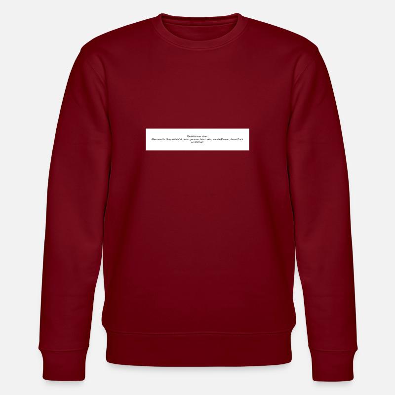 IMG 9799 - Stanley/Stella Unisex Bio-Sweatshirt CHANGER  - Burgunderrot
