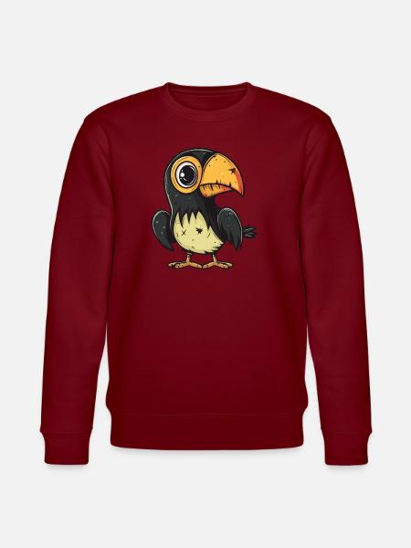 Toucan Bird Halloween Funny Zombie - Stanley/Stella CHANGER Unisex Organic Sweatshirt - burgundy