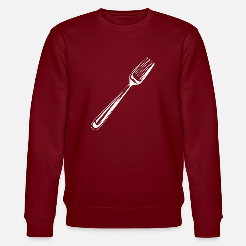 gabel besteck symbol - Stanley/Stella Unisex Bio-Sweatshirt CHANGER  - Burgunderrot