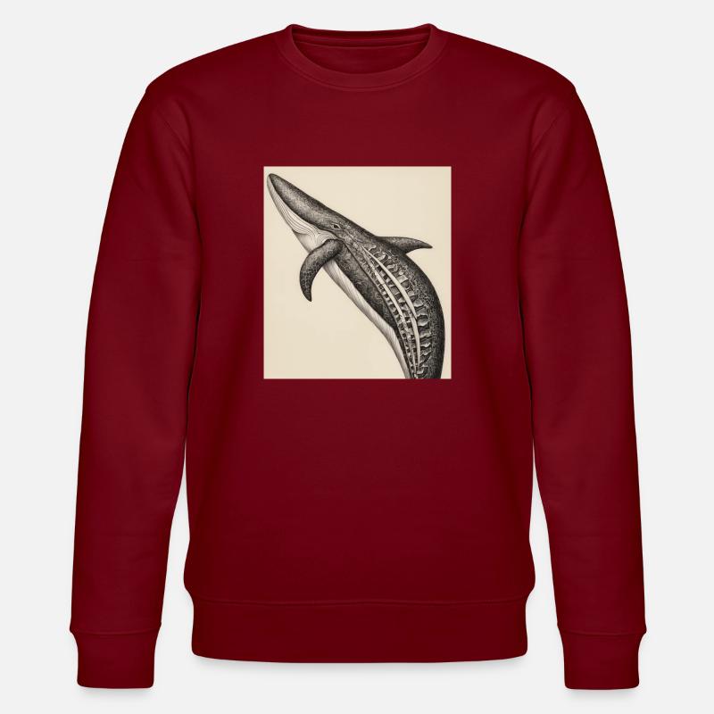 Anatomie der Wale - Stanley/Stella Unisex Bio-Sweatshirt CHANGER  - Burgunderrot