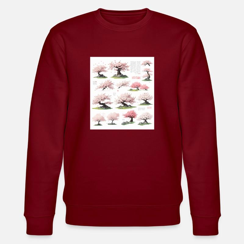 Illustrations de cerisiers - Sweat bio CHANGER Stanley/Stella Unisexe - bordeaux