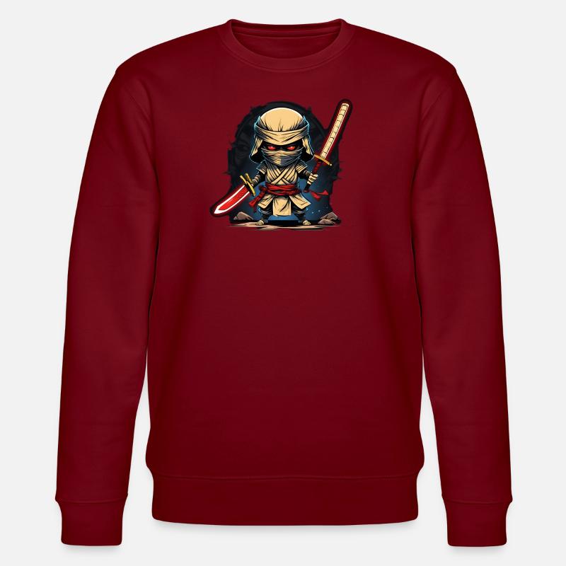 Ninja Mumie #1 - Stanley/Stella Unisex Bio-Sweatshirt CHANGER  - Burgunderrot