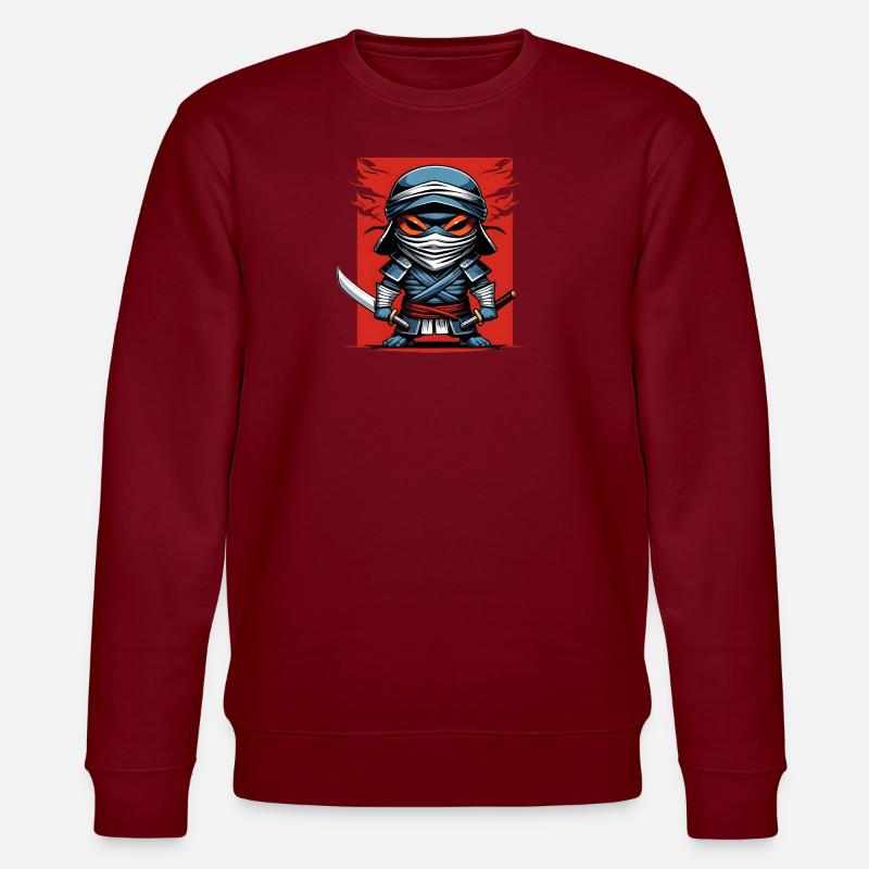 Ninja Mumie #2 - Stanley/Stella Unisex Bio-Sweatshirt CHANGER  - Burgunderrot