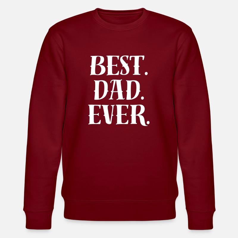 Best Dad Statement - Stanley/Stella Unisex Bio-Sweatshirt CHANGER  - Burgunderrot