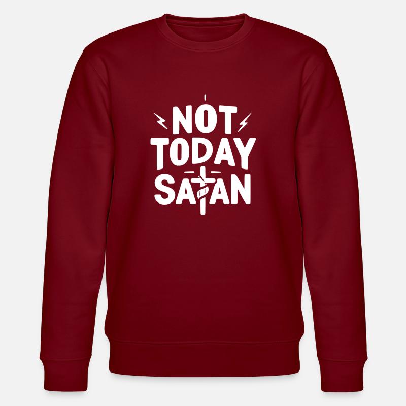 Nicht heute Satan - Stanley/Stella Unisex Bio-Sweatshirt CHANGER  - Burgunderrot