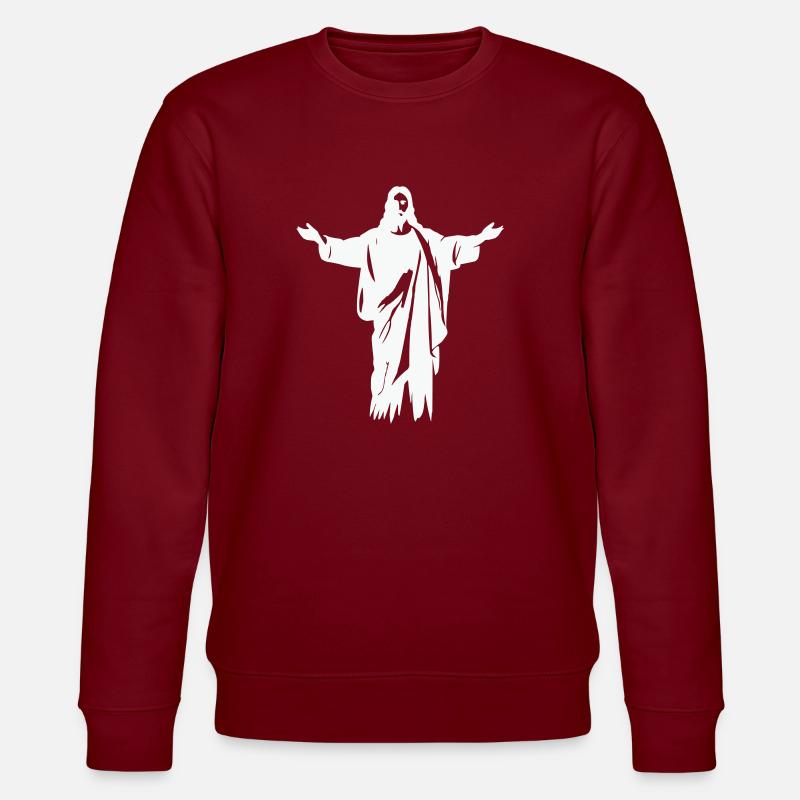 Jesus - Stanley/Stella Unisex Bio-Sweatshirt CHANGER  - Burgunderrot
