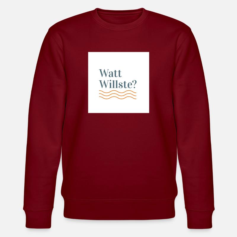 Watt Willste - Stanley/Stella Unisex Bio-Sweatshirt CHANGER  - Burgunderrot