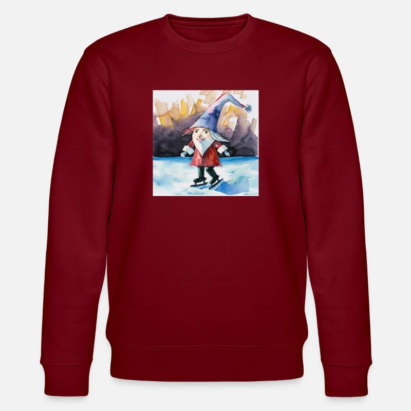 Ich bin glücklich - Stanley/Stella Unisex Bio-Sweatshirt CHANGER  - Burgunderrot