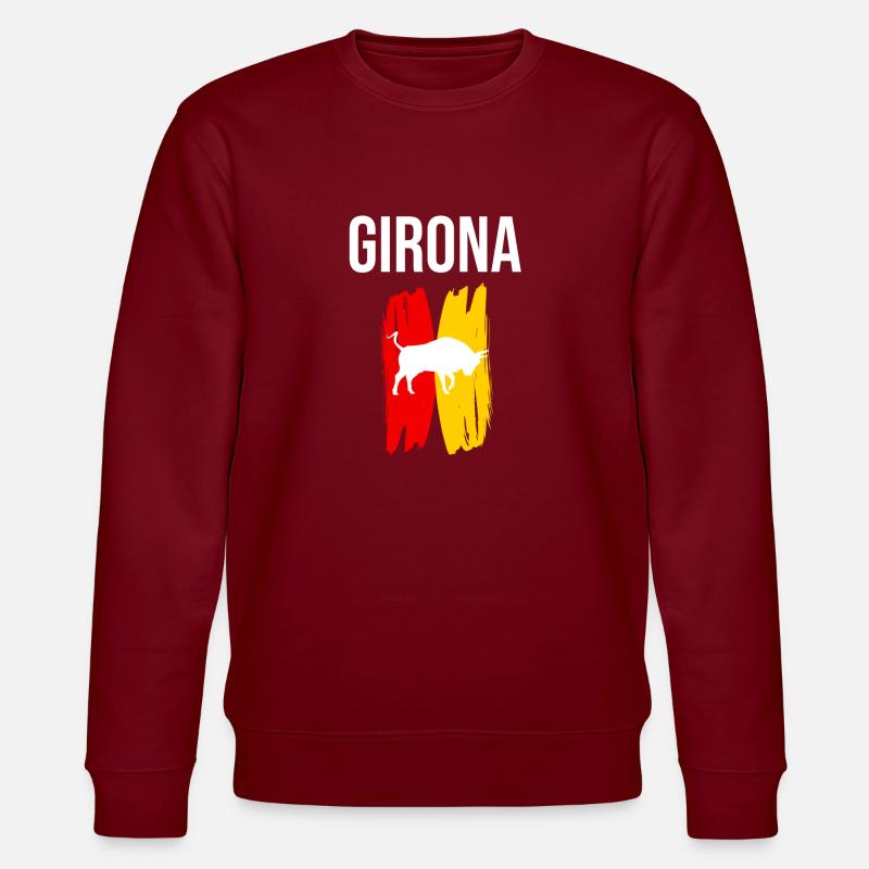 Girona Souvenir - Stanley/Stella Unisex Bio-Sweatshirt CHANGER  - Burgunderrot
