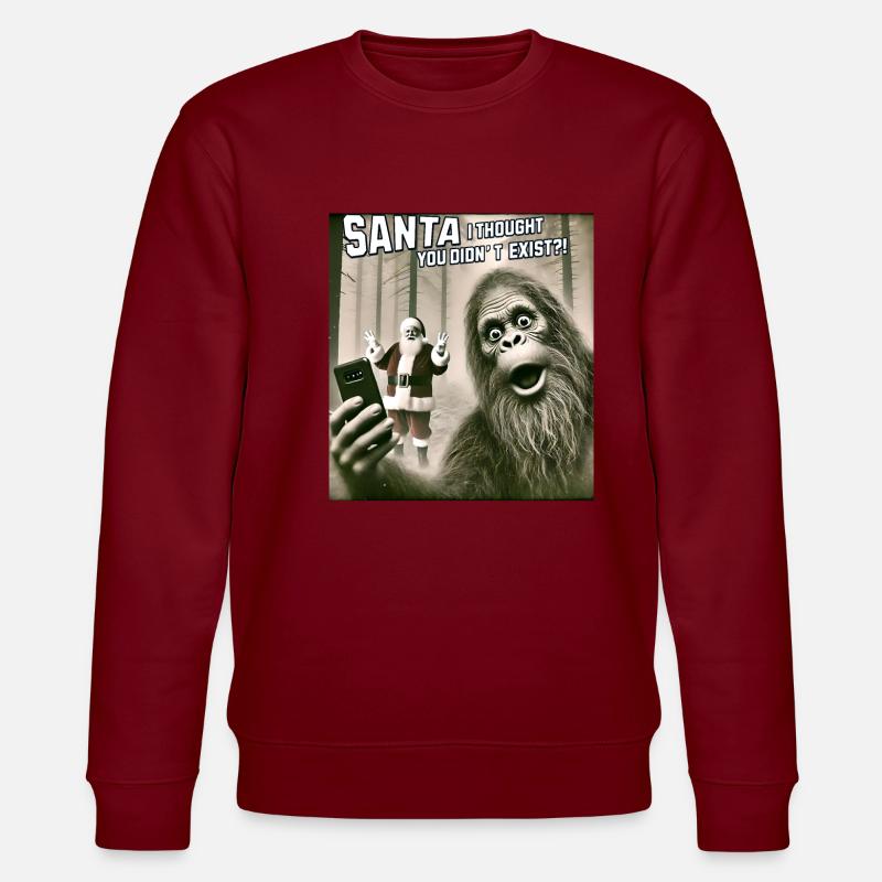 Chats Selfie Père Noël - Sweat bio CHANGER Stanley/Stella Unisexe - bordeaux