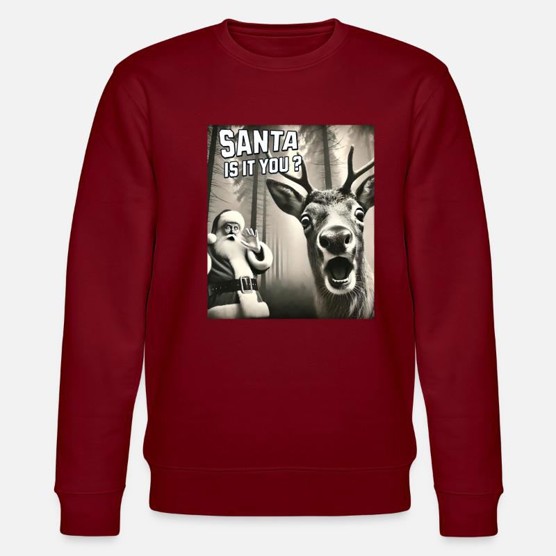 Chats Selfie Père Noël - Sweat bio CHANGER Stanley/Stella Unisexe - bordeaux