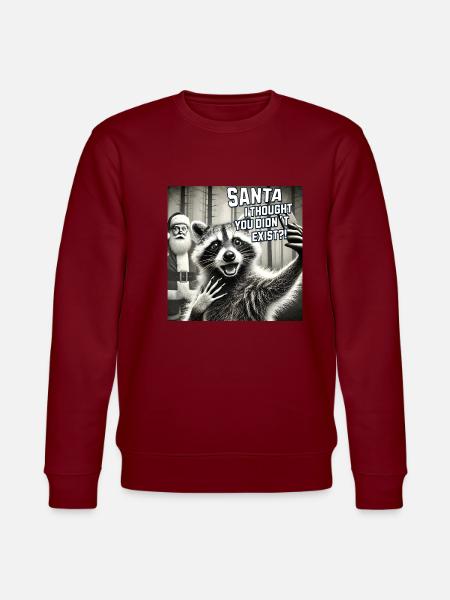 Chats Selfie Père Noël - Sweat bio CHANGER Stanley/Stella Unisexe - bordeaux