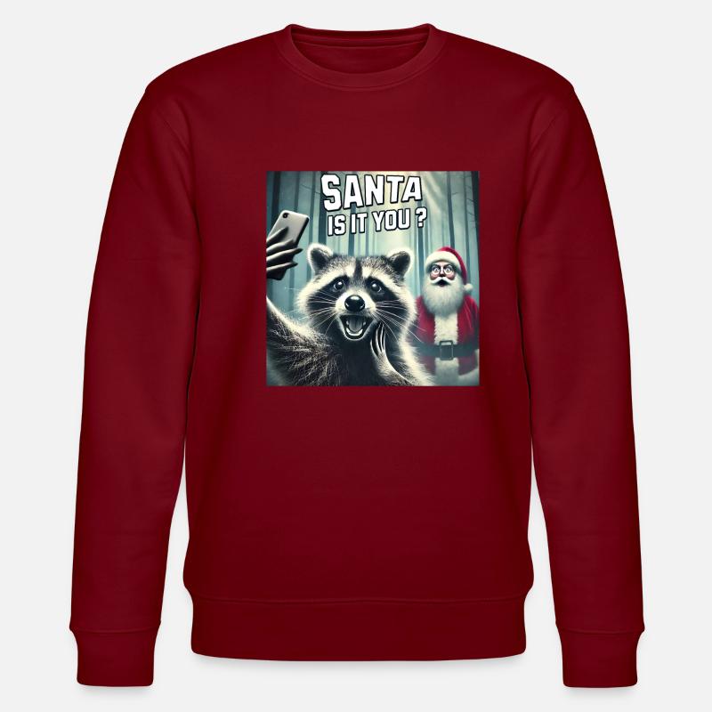 Chats Selfie Père Noël - Sweat bio CHANGER Stanley/Stella Unisexe - bordeaux