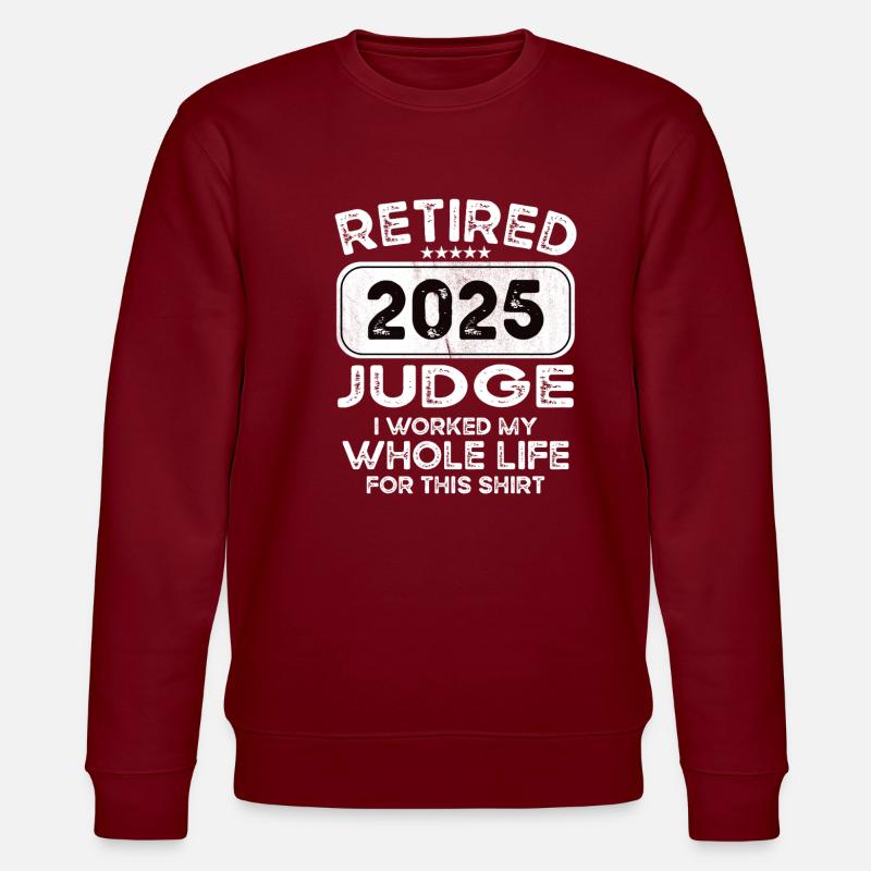 Retired Judge 2025 - Stanley/Stella Unisex Bio-Sweatshirt CHANGER  - Burgunderrot