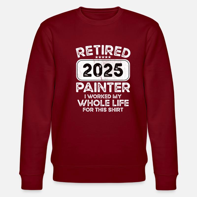 Retired Painter 2025 - Stanley/Stella Unisex Bio-Sweatshirt CHANGER - Burgunderrot
