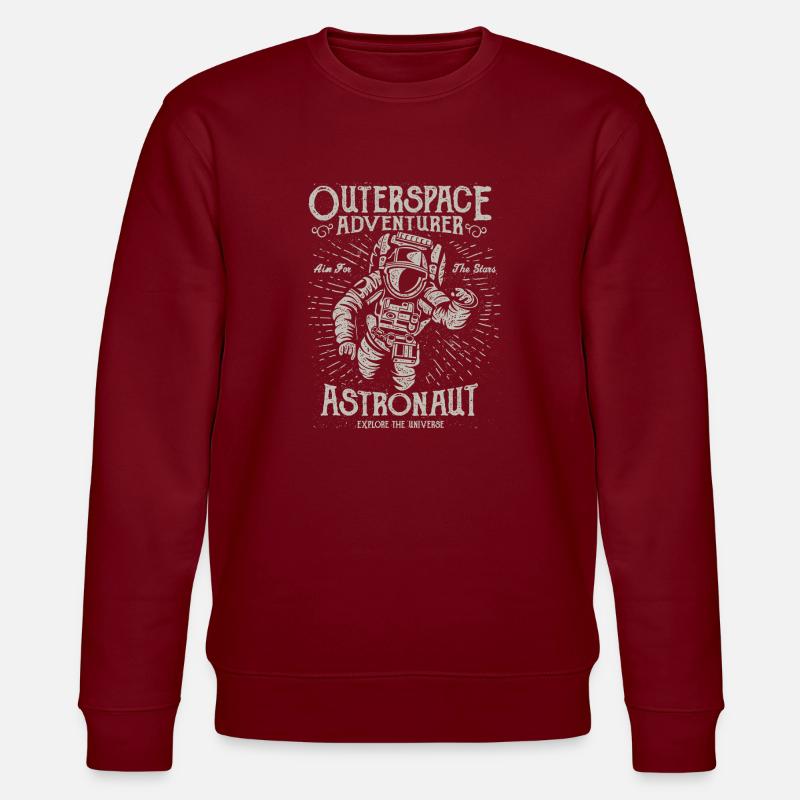 Astronaut - Stanley/Stella Unisex Bio-Sweatshirt CHANGER  - Burgunderrot
