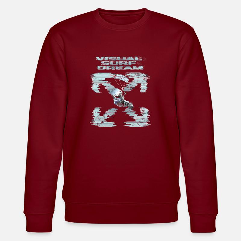 Visual Kitesurfing Dream - Stanley/Stella CHANGER Unisex Organic Sweatshirt - burgundy