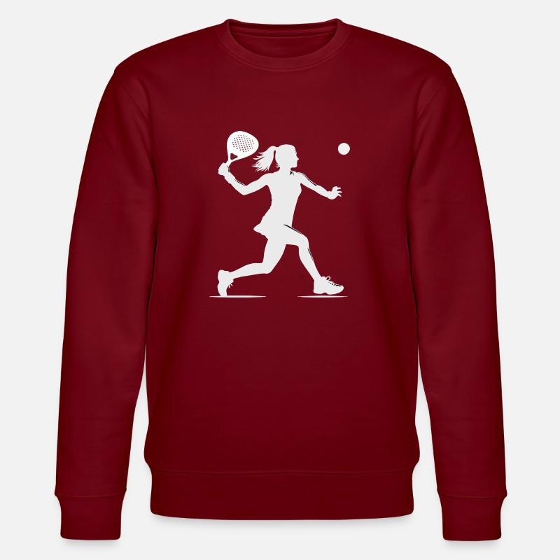 Padel player side white - Stanley/Stella CHANGER Unisex Organic Sweatshirt - burgundy