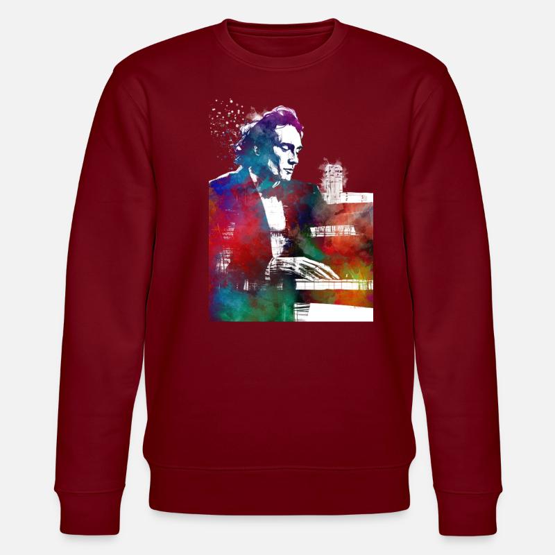 Pianiste art musical - Sweat bio CHANGER Stanley/Stella Unisexe - bordeaux