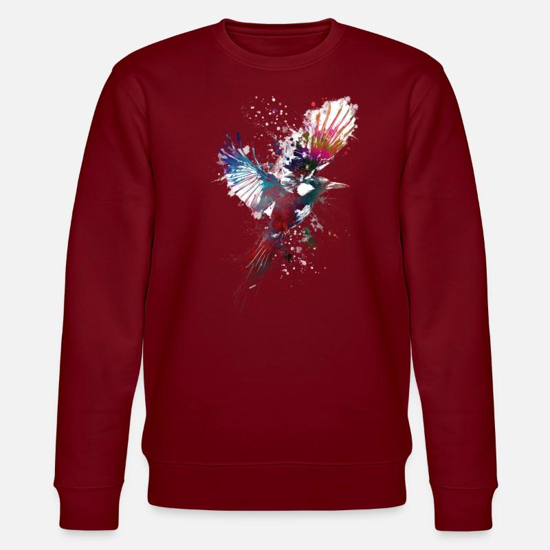 Vogel Elster - Stanley/Stella Unisex Bio-Sweatshirt CHANGER  - Burgunderrot