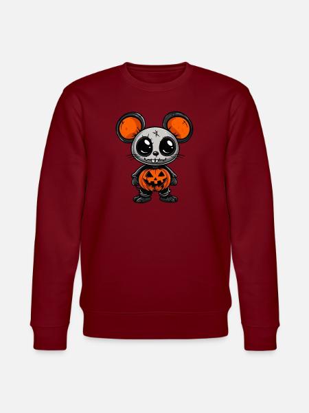 Mouse Halloween Funny Zombie - Stanley/Stella CHANGER Unisex Organic Sweatshirt - burgundy