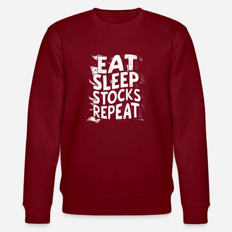Manger, dormir, stocker, répéter - Sweat bio CHANGER Stanley/Stella Unisexe - bordeaux