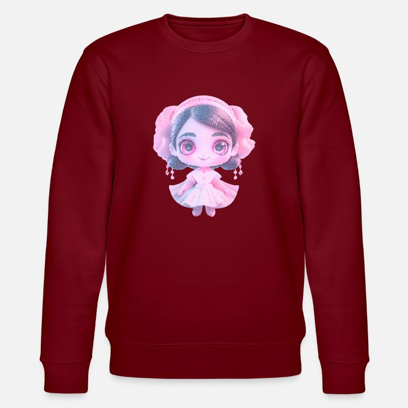niedliche Charakter - Stanley/Stella Unisex Bio-Sweatshirt CHANGER  - Burgunderrot