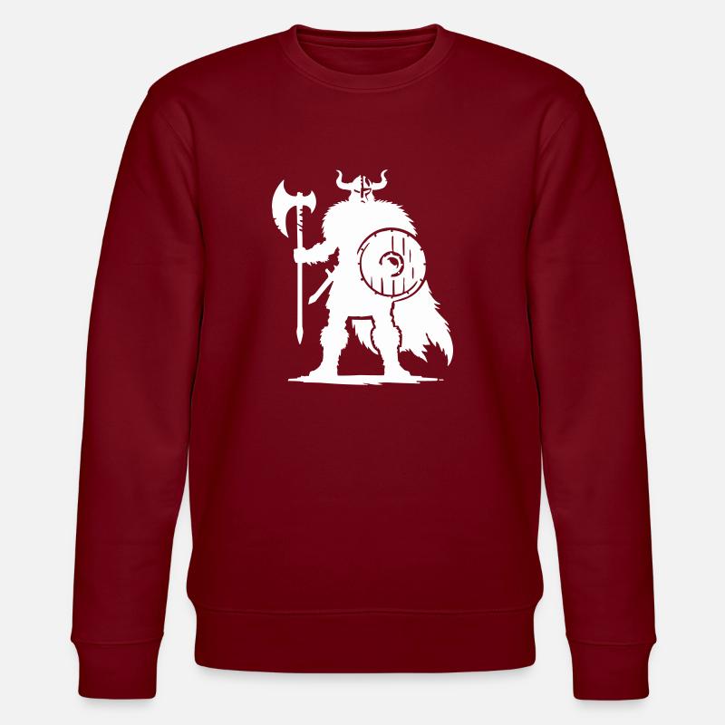 wikinger warrior - Stanley/Stella Unisex Bio-Sweatshirt CHANGER  - Burgunderrot
