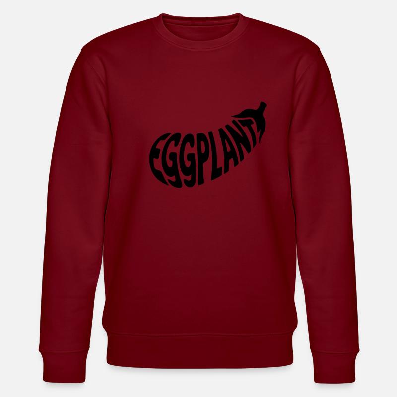 Eggplant - Cool Vegetable Logo - Stanley/Stella CHANGER Unisex Organic Sweatshirt - burgundy