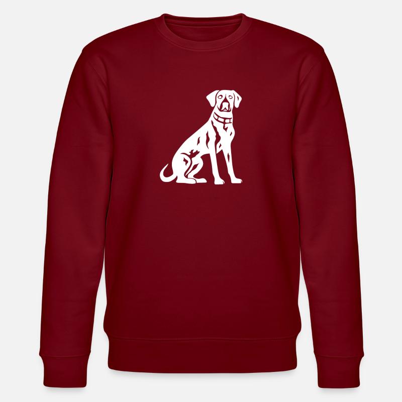 Dalmatiner Hund Silhouette - Stanley/Stella Unisex Bio-Sweatshirt CHANGER - Burgunderrot