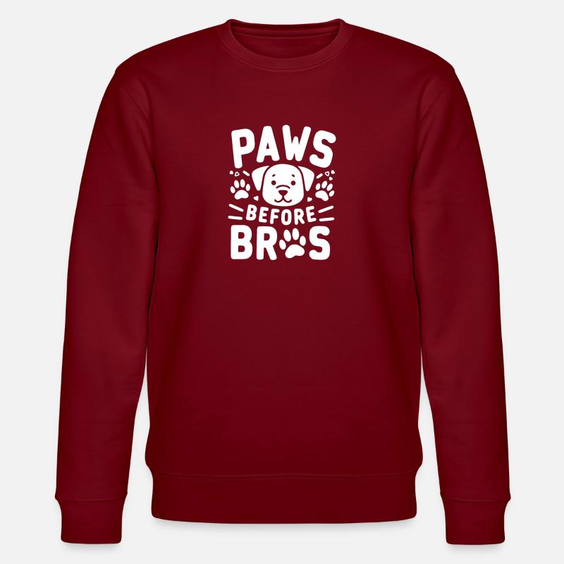 Paws Before Bros - Stanley/Stella CHANGER Unisex Organic Sweatshirt - burgundy