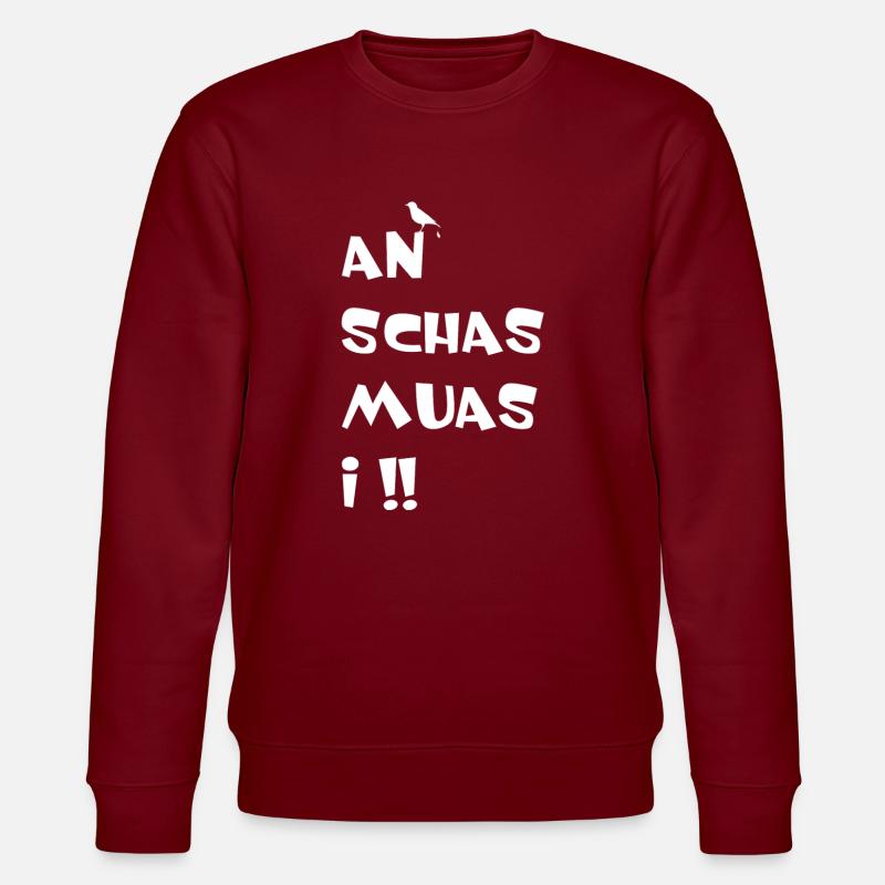 An Schas muas i - Stanley/Stella Unisex Bio-Sweatshirt CHANGER - Burgunderrot
