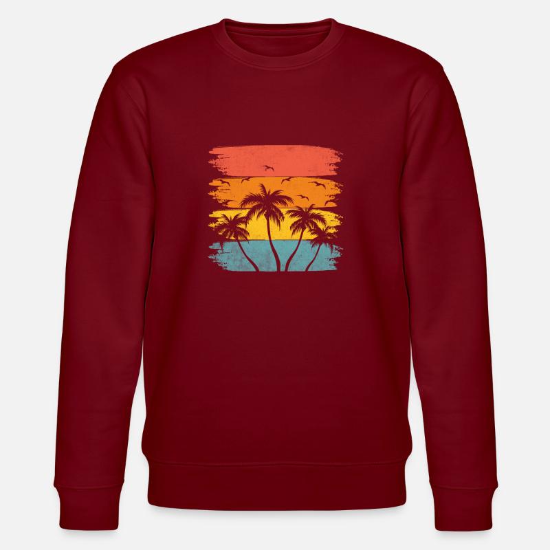 été plage palmier cocotier - Sweat bio CHANGER Stanley/Stella Unisexe - bordeaux