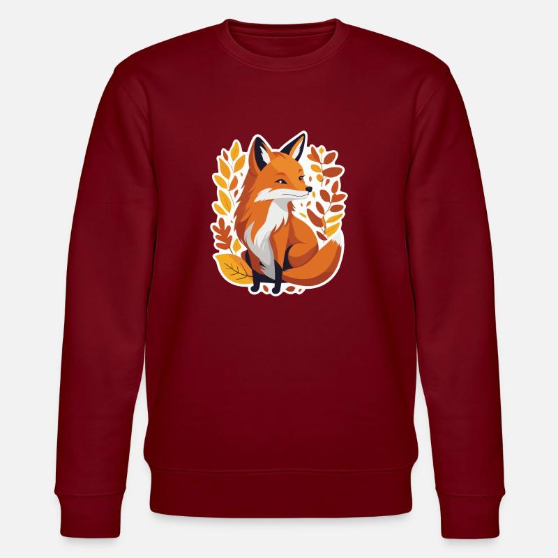 Renard en automne #4 - Sweat bio CHANGER Stanley/Stella Unisexe - bordeaux