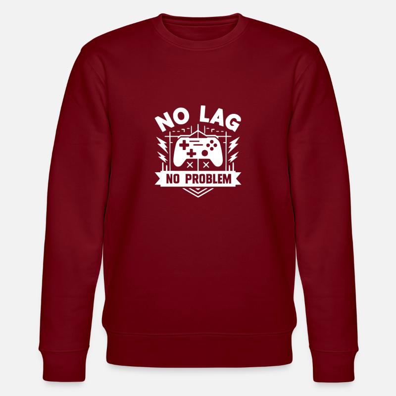 No Lag No Problem - Stanley/Stella CHANGER Unisex Organic Sweatshirt - burgundy