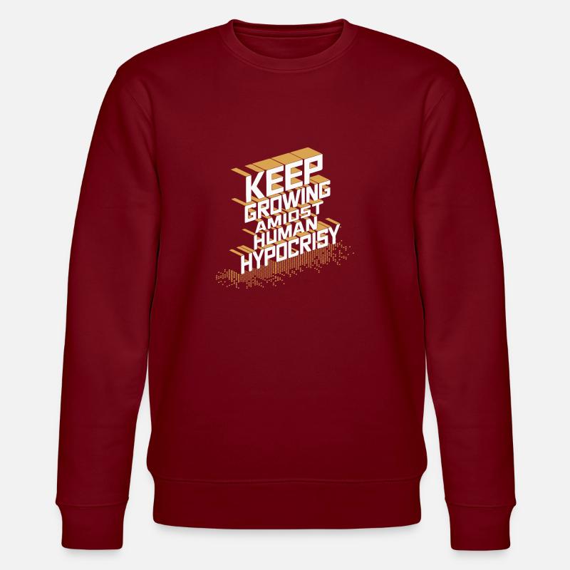 CONTINUEZ À GRANDIR - Sweat bio CHANGER Stanley/Stella Unisexe - bordeaux