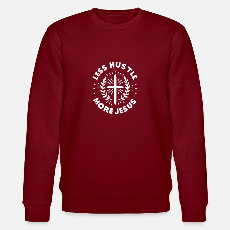 Moins d’agitation Plus Jésus - Sweat bio CHANGER Stanley/Stella Unisexe - bordeaux