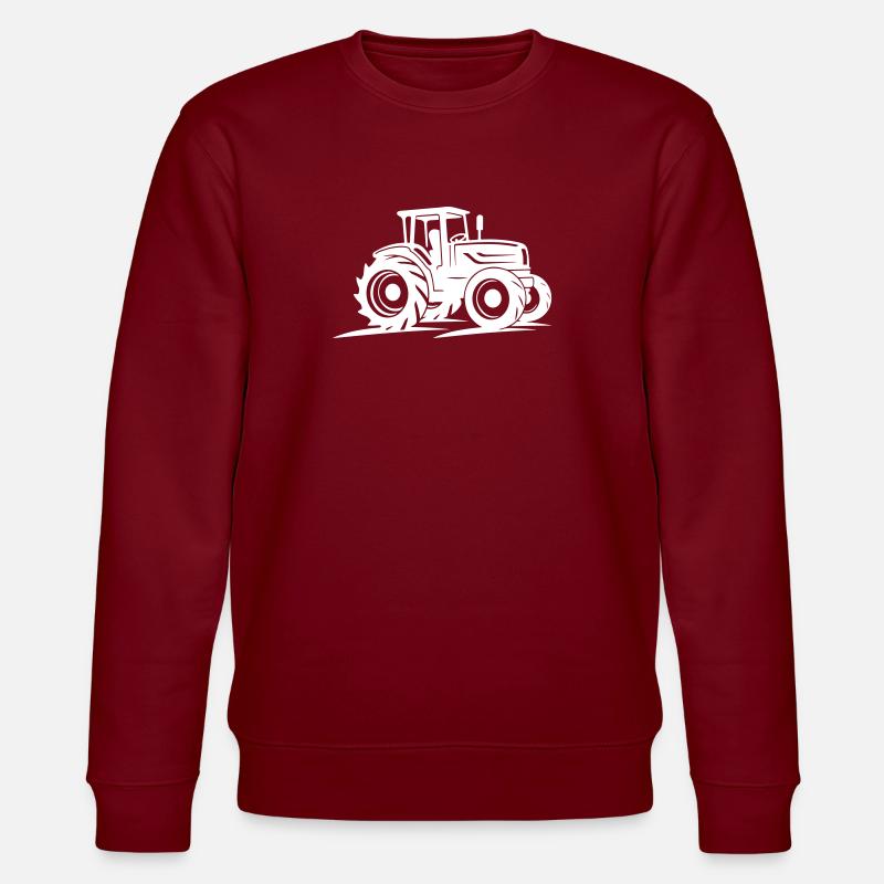 Traktor Symbol - Stanley/Stella Unisex Bio-Sweatshirt CHANGER  - Burgunderrot