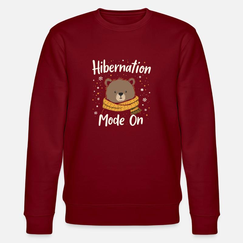 ÜBERWINTERN - Stanley/Stella Unisex Bio-Sweatshirt CHANGER  - Burgunderrot